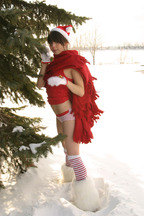 Ariel Rebel posa semi desnuda para la navidad, foto 11